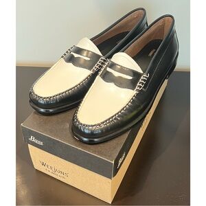 G.H. Bass Women's Black and White Loafers